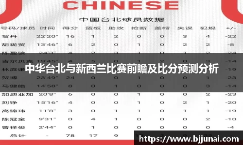中华台北与新西兰比赛前瞻及比分预测分析